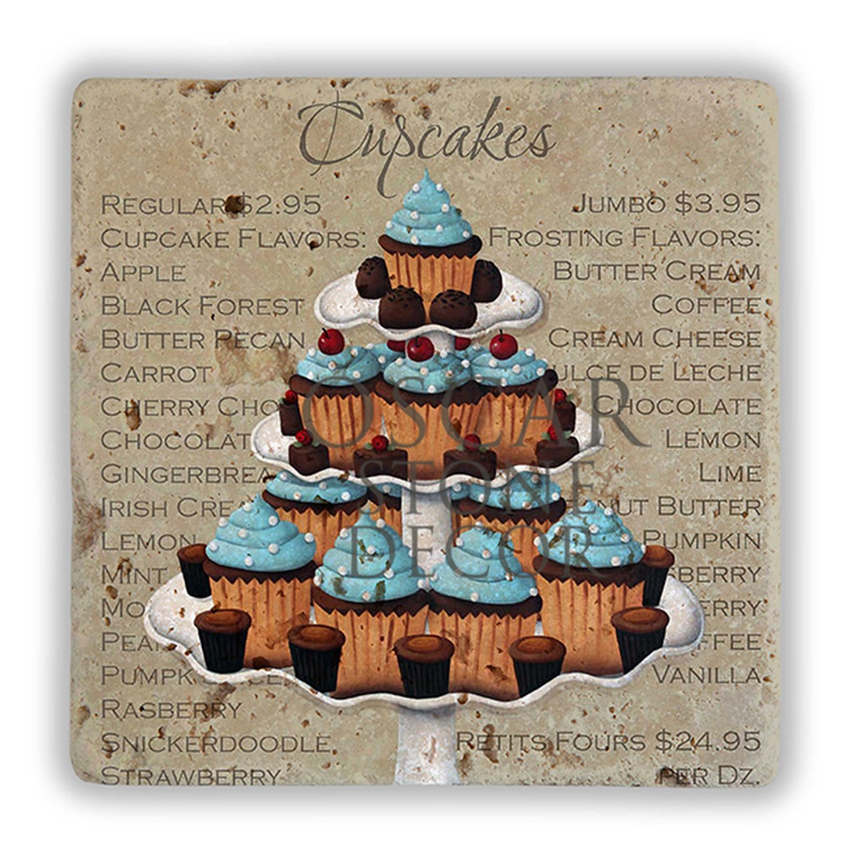 OSCAR STONE DECOR CUPCAKE SERVICE DOĞALTAŞ DUVAR DEKORU / DD263 (WALL DECOR)