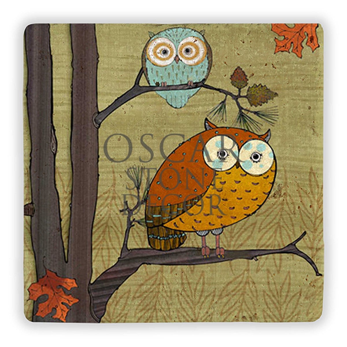 OSCAR STONE DECOR DALDAKİ BAYKUŞLAR DOĞALTAŞ DUVAR DEKORU / DD179 (WALL DECOR)