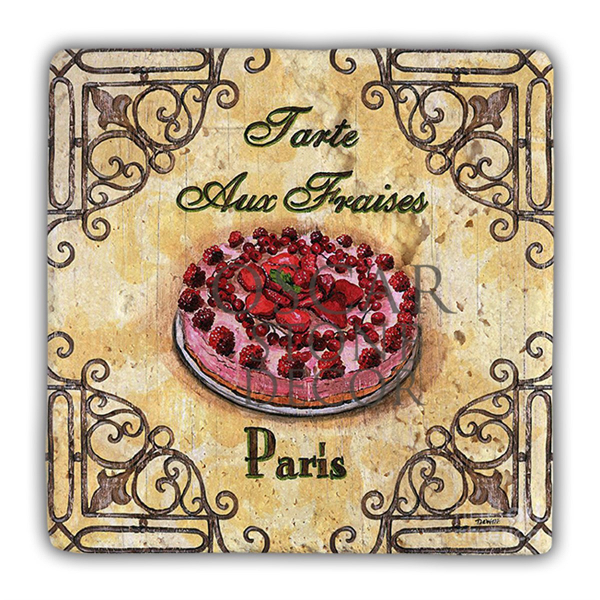 OSCAR STONE DECOR DD051-TARTE AUX FRAISES DOĞALTAŞ DUVAR DEKORU / DD51 (WALL DECOR)