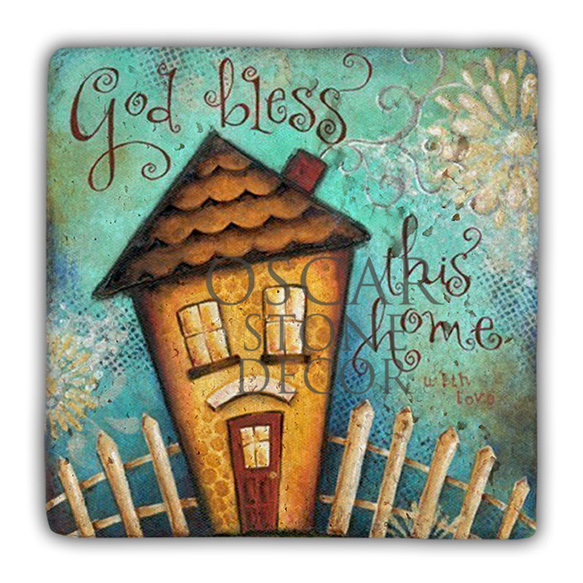 OSCAR STONE DECOR DD054-GOD BLESS THIS HOME DOĞALTAŞ DUVAR DEKORU / DD54 (WALL DECOR)