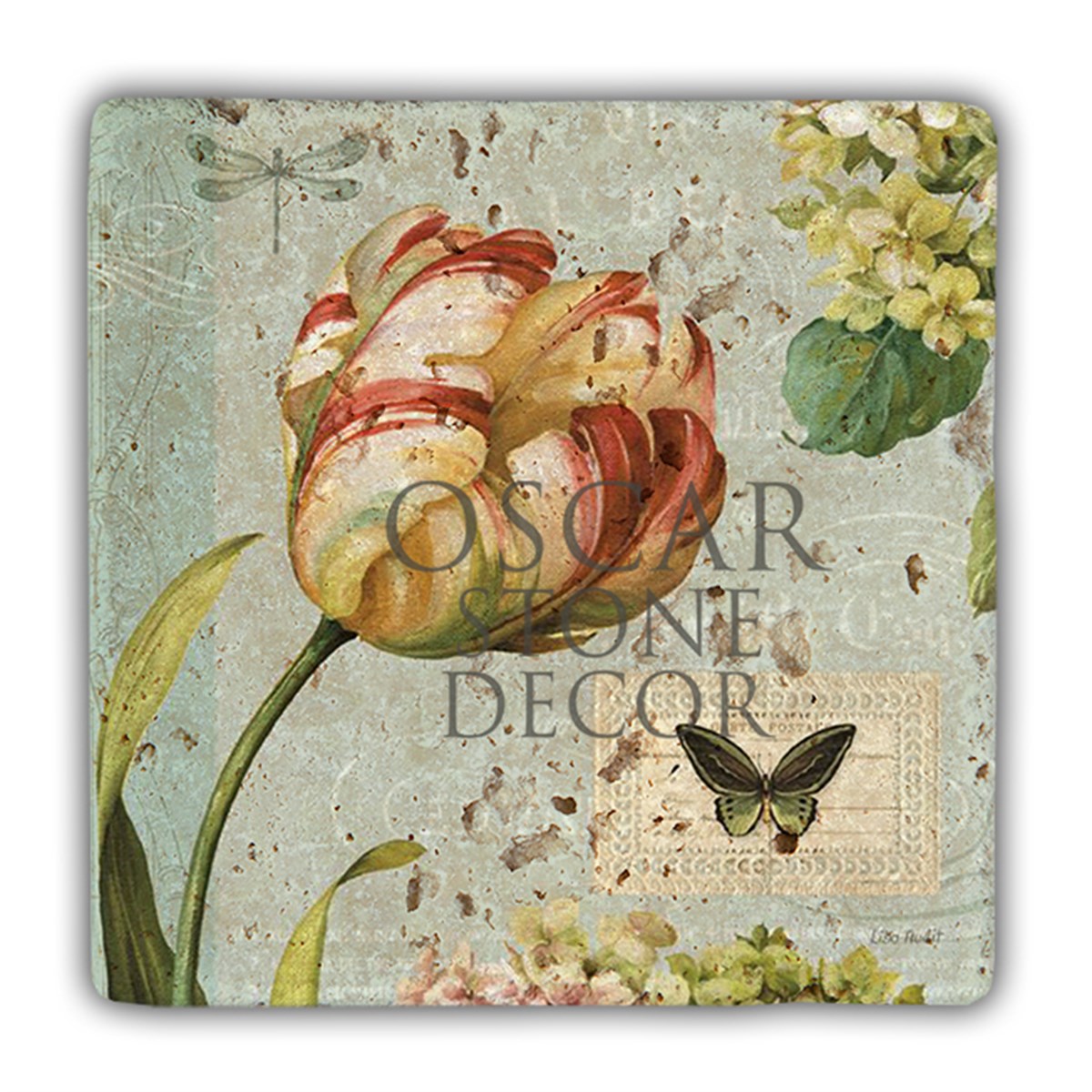 OSCAR STONE DECOR DD081-KELEBEK VE ÇİÇEK DOĞALTAŞ DUVAR DEKORU / DD81 (WALL DECOR)