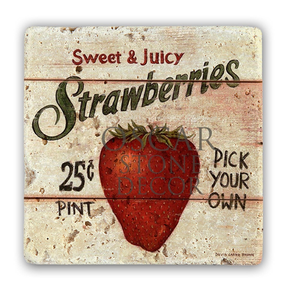 OSCAR STONE DECOR DD090-STRAWBERRIES DOĞALTAŞ DUVAR DEKORU / DD90 (WALL DECOR)
