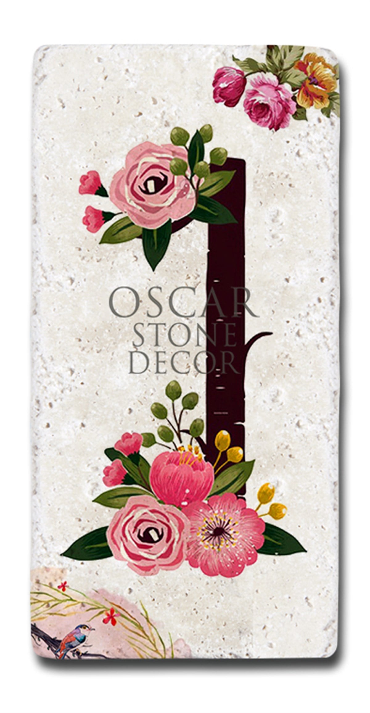 OSCAR STONE DECOR DOĞALTAŞ KAPI NUMARASI, 1 (DOOR NUMBER)