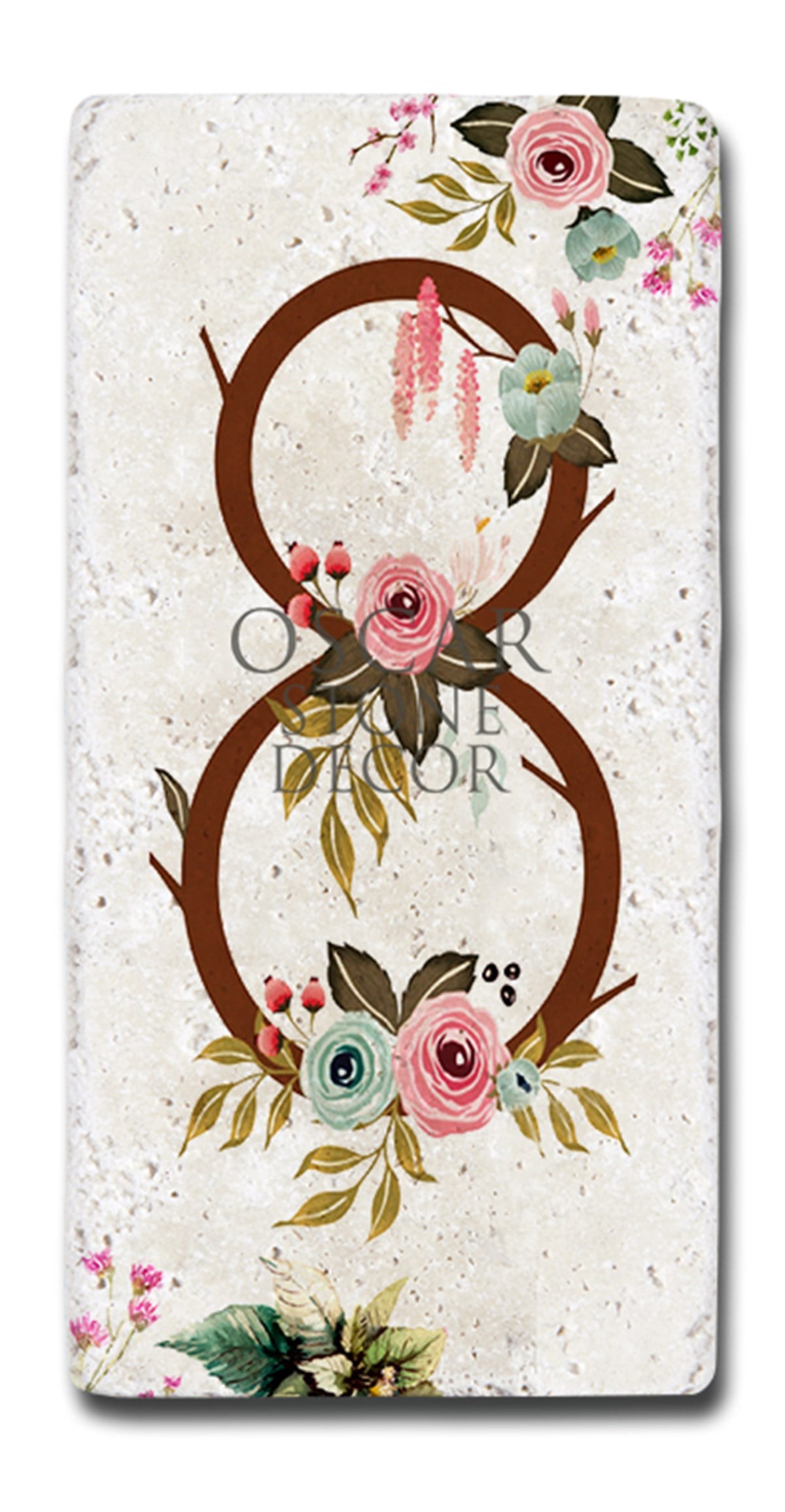 OSCAR STONE DECOR DOĞALTAŞ KAPI NUMARASI, 8 (DOOR NUMBER)