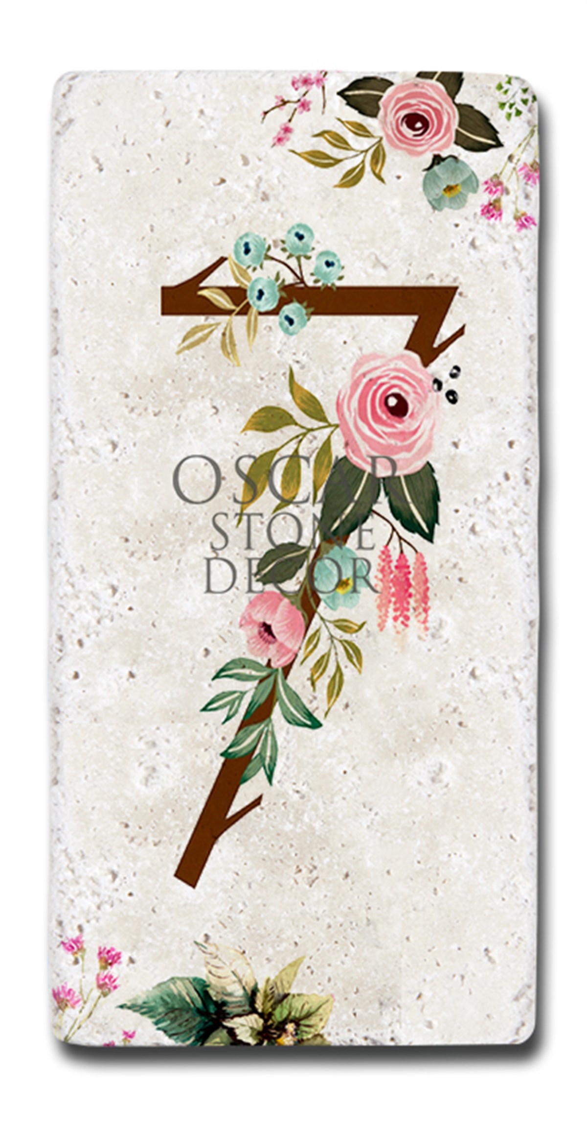 OSCAR STONE DECOR DOĞALTAŞ KAPI NUMARASI, 7 (DOOR NUMBER)