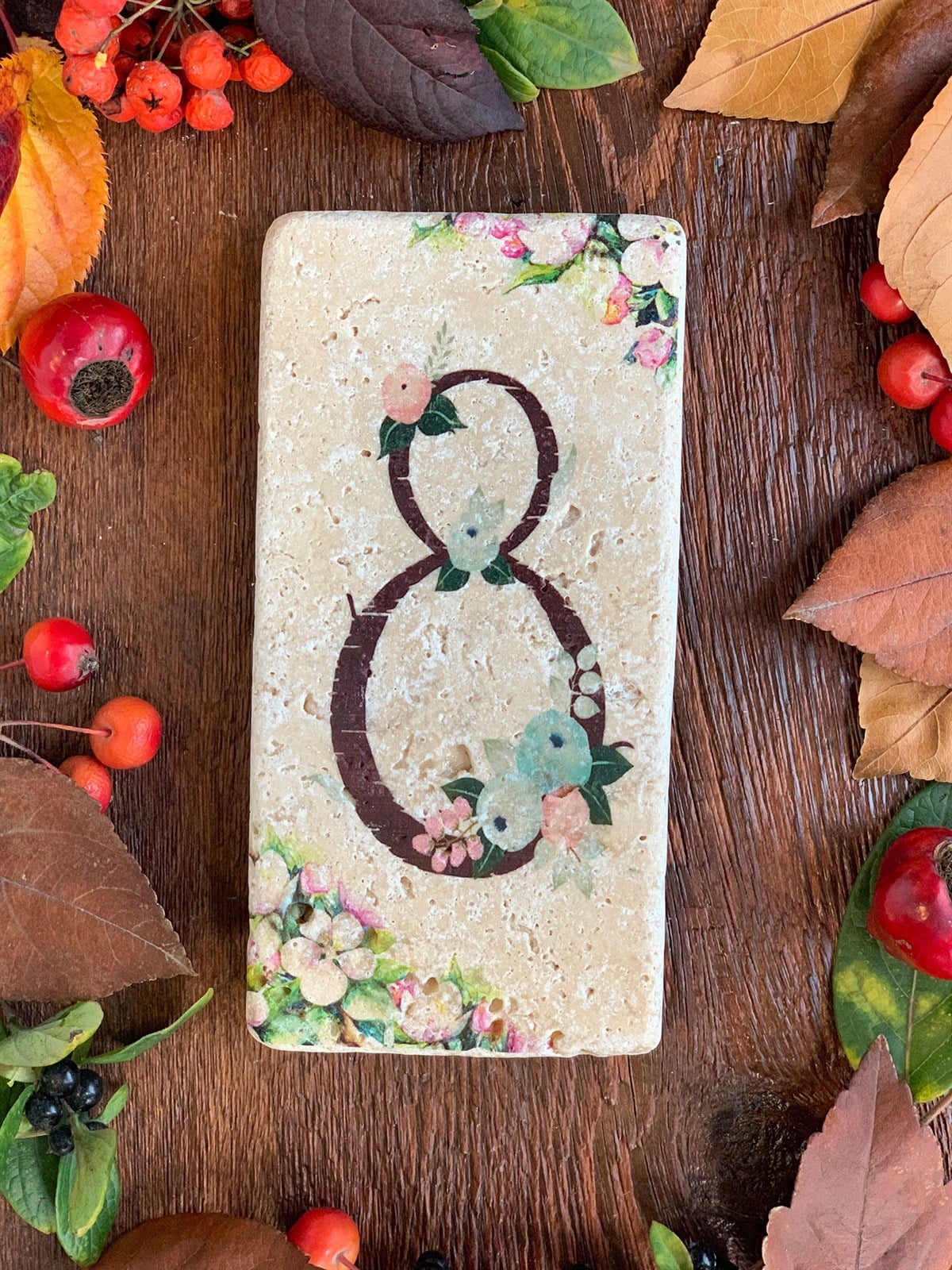 OSCAR STONE DECOR DOĞALTAŞ KAPI NUMARASI, 8 (DOOR NUMBER)