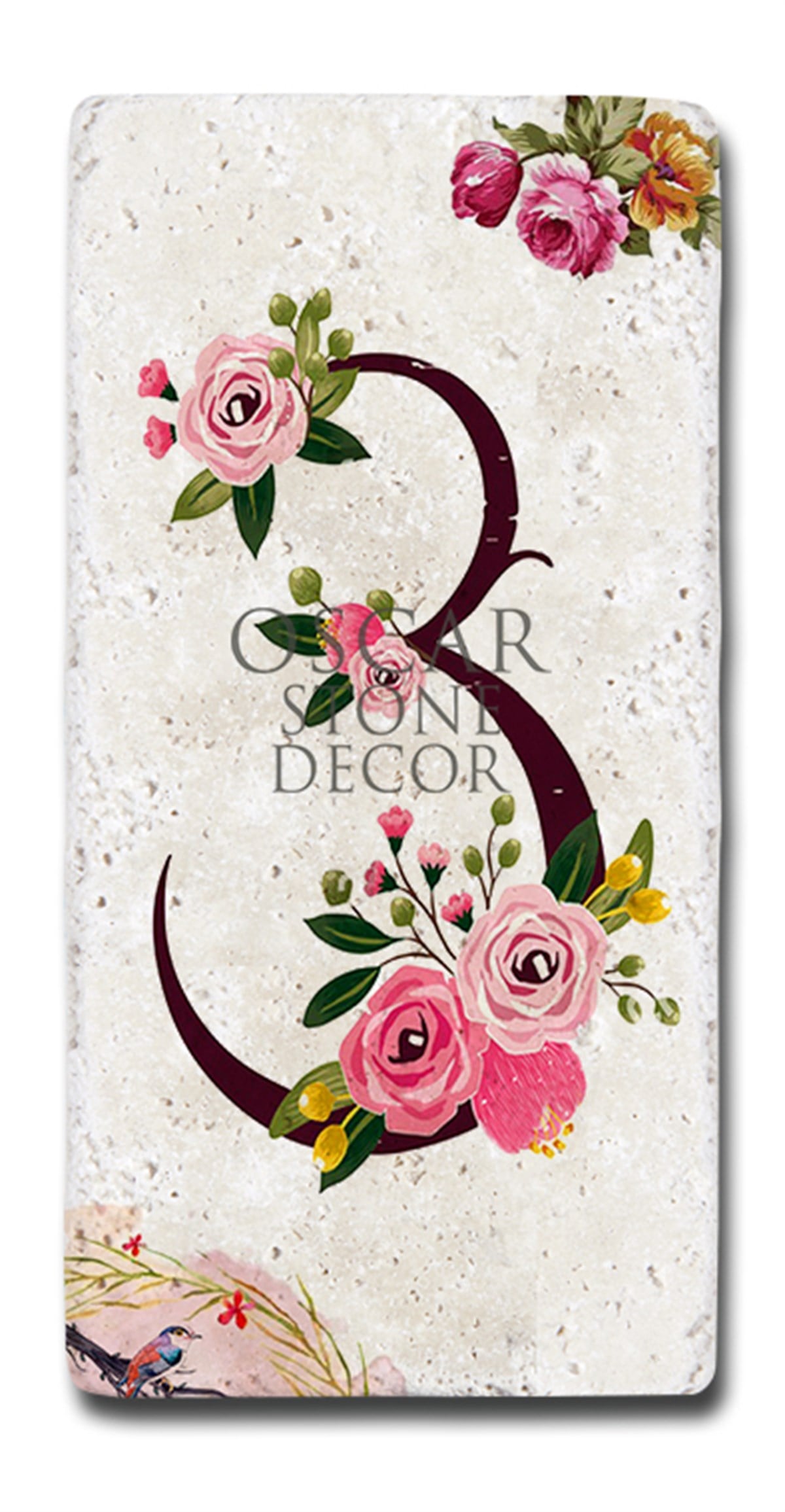 OSCAR STONE DECOR DOĞALTAŞ KAPI NUMARASI, 3 (DOOR NUMBER)