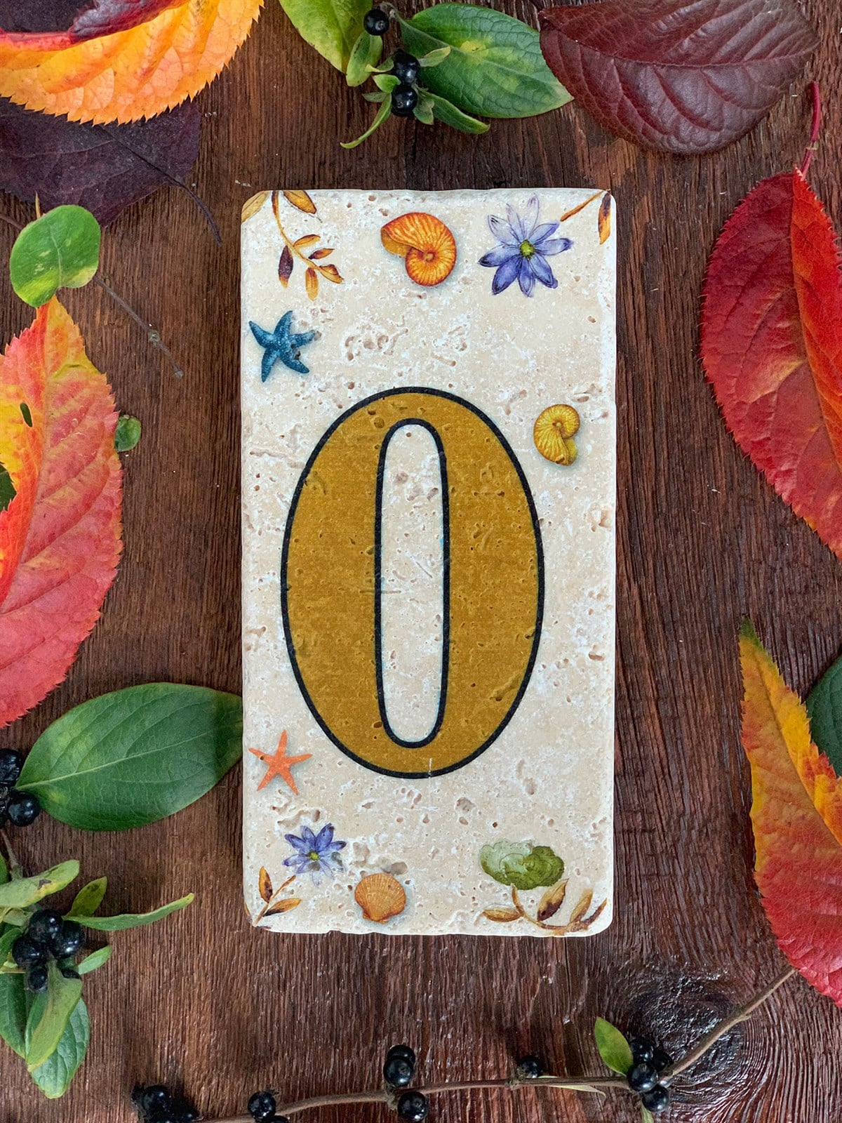 OSCAR STONE DECOR DOĞALTAŞ KAPI NUMARASI, BROWN / 0 (DOOR NUMBER)
