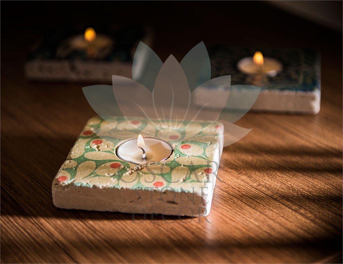 OSCAR STONE DECOR DOĞALTAŞ MUMLUK / ML-003 (CANDLE HOLDER)