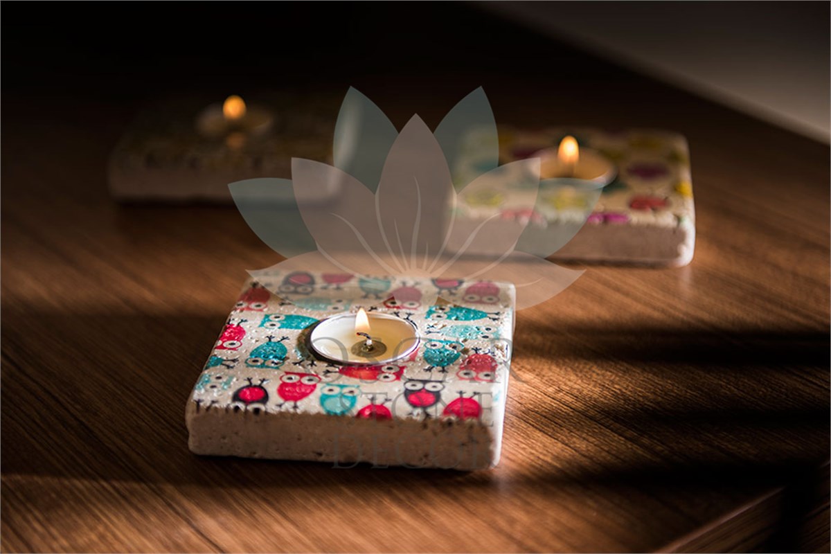 OSCAR STONE DECOR DOĞALTAŞ MUMLUK / ML-007 (CANDLE HOLDER)