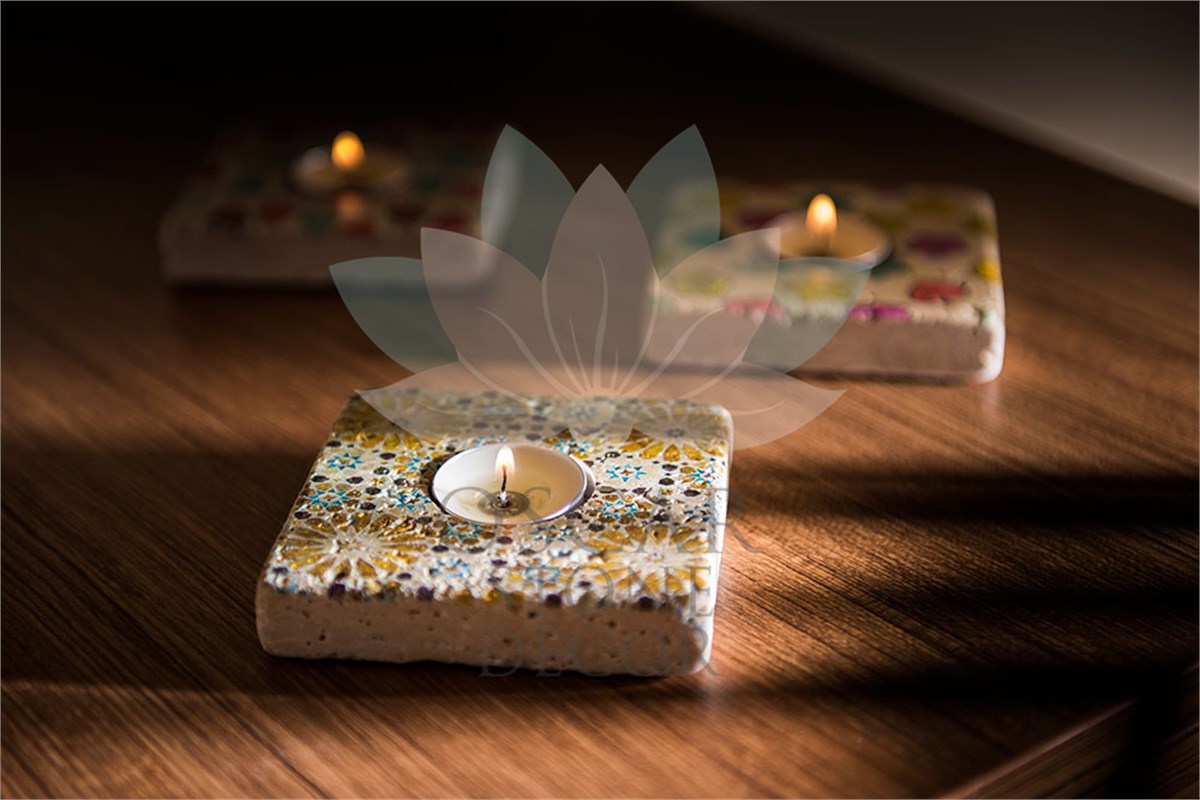 OSCAR STONE DECOR DOĞALTAŞ MUMLUK / ML-006 (CANDLE HOLDER)