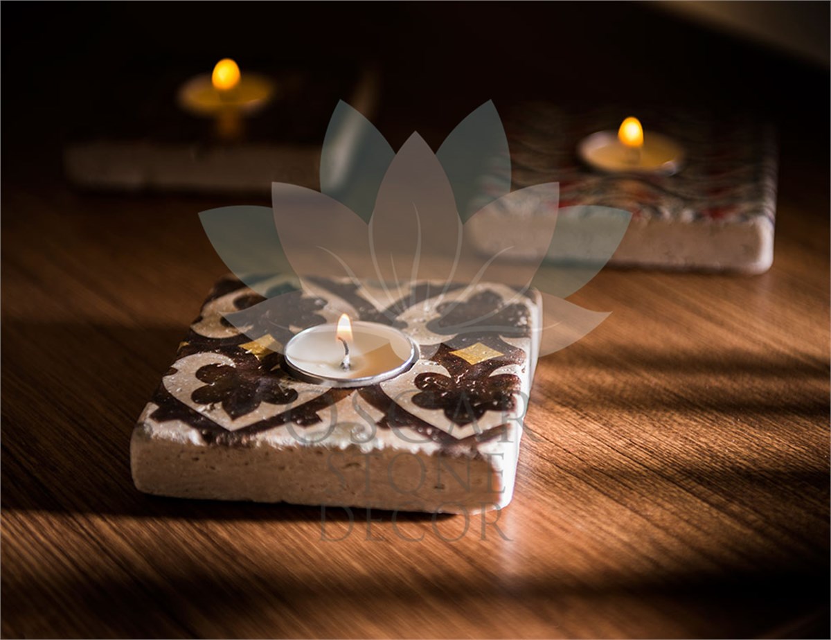 OSCAR STONE DECOR DOĞALTAŞ MUMLUK / ML-001 (CANDLE HOLDER)