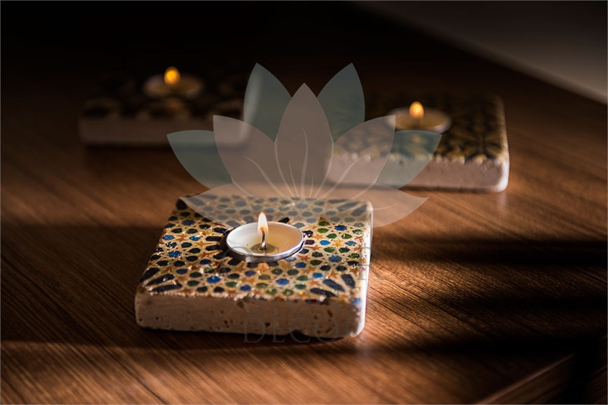 OSCAR STONE DECOR DOĞALTAŞ MUMLUK / ML-009 (CANDLE HOLDER)