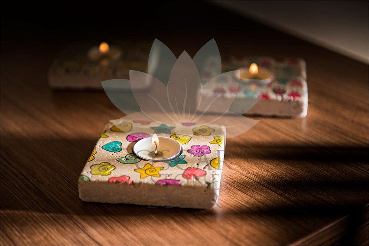 OSCAR STONE DECOR DOĞALTAŞ MUMLUK / ML-008 (CANDLE HOLDER)