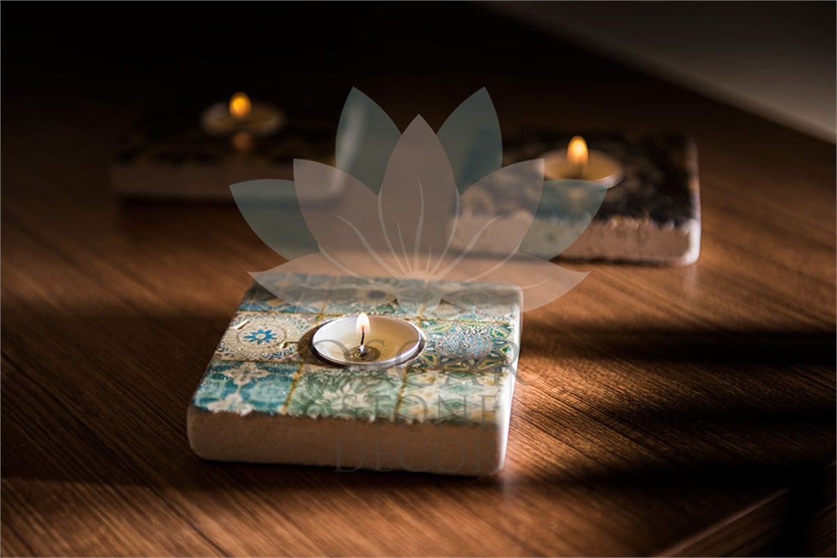OSCAR STONE DECOR DOĞALTAŞ MUMLUK / ML-004 (CANDLE HOLDER)