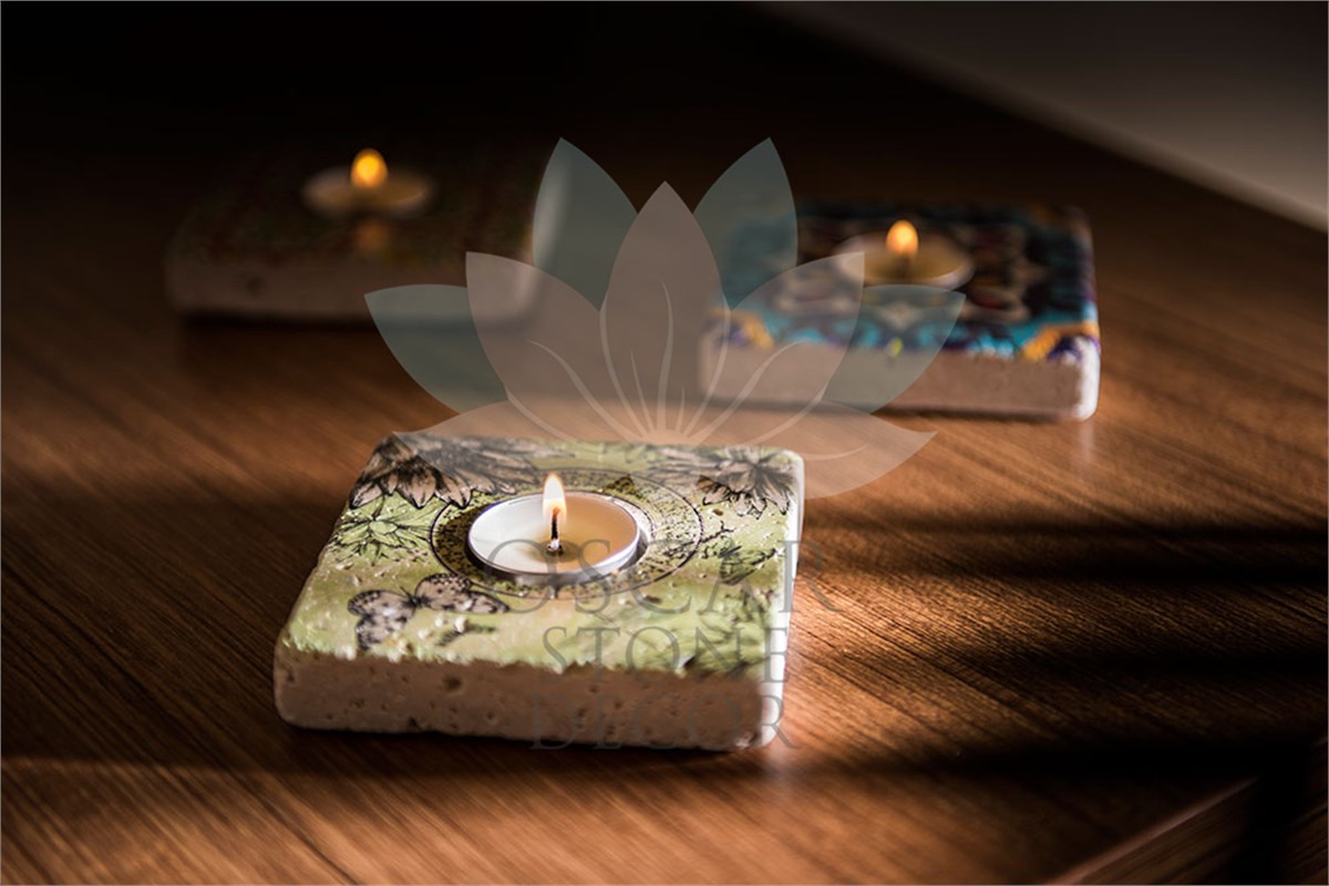 OSCAR STONE DECOR DOĞALTAŞ MUMLUK / ML-014 (CANDLE HOLDER)
