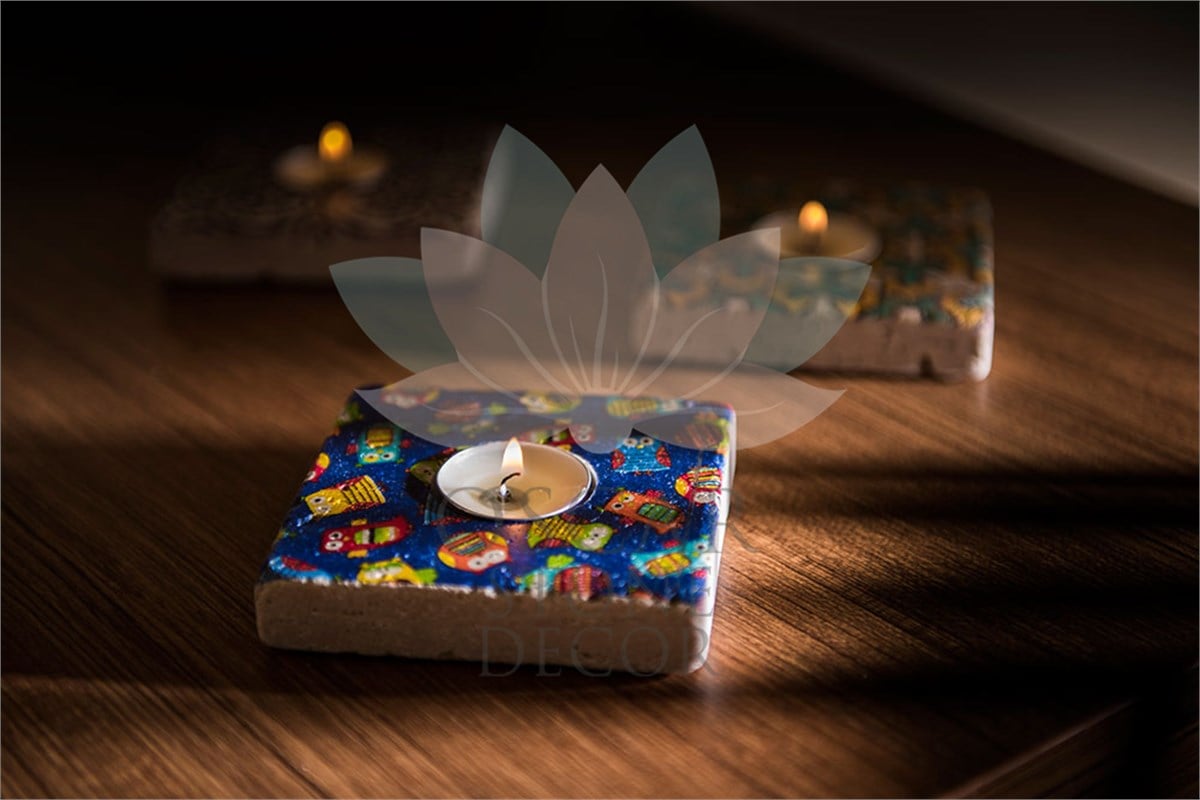 OSCAR STONE DECOR DOĞALTAŞ MUMLUK / ML-016 (CANDLE HOLDER)
