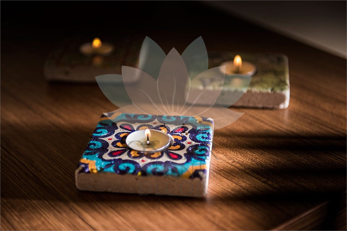 OSCAR STONE DECOR DOĞALTAŞ MUMLUK / ML-013 (CANDLE HOLDER)