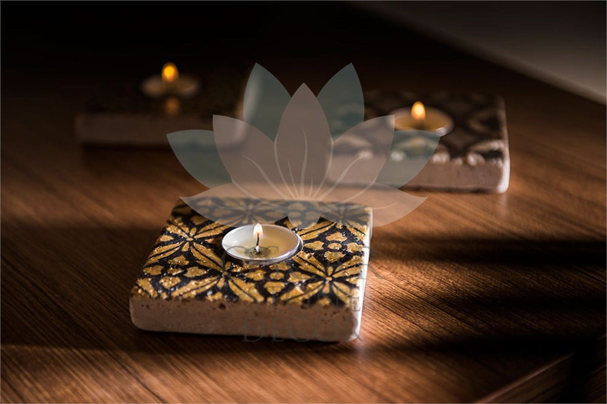 OSCAR STONE DECOR DOĞALTAŞ MUMLUK / ML-011 (CANDLE HOLDER)