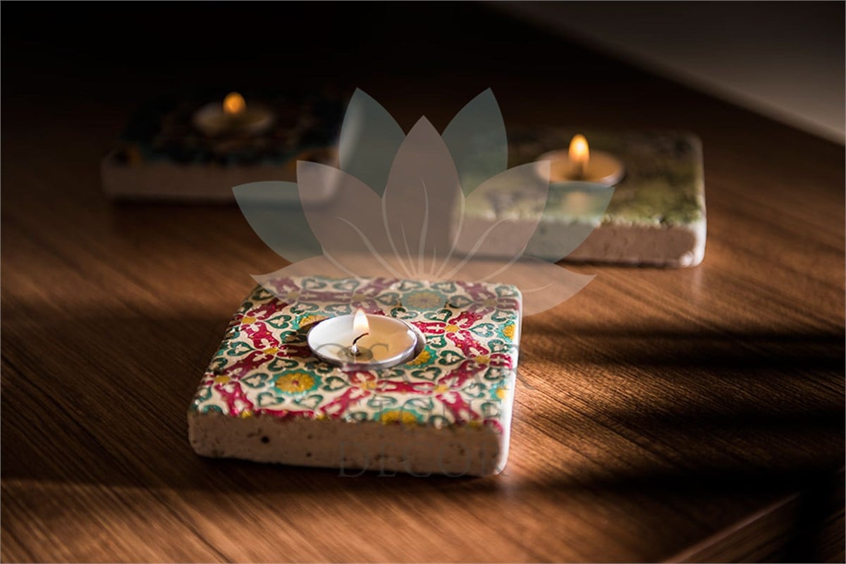 OSCAR STONE DECOR DOĞALTAŞ MUMLUK / ML-012 (CANDLE HOLDER)