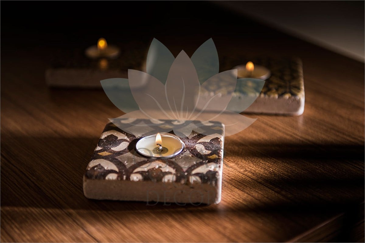 OSCAR STONE DECOR DOĞALTAŞ MUMLUK / ML-010 (CANDLE HOLDER)