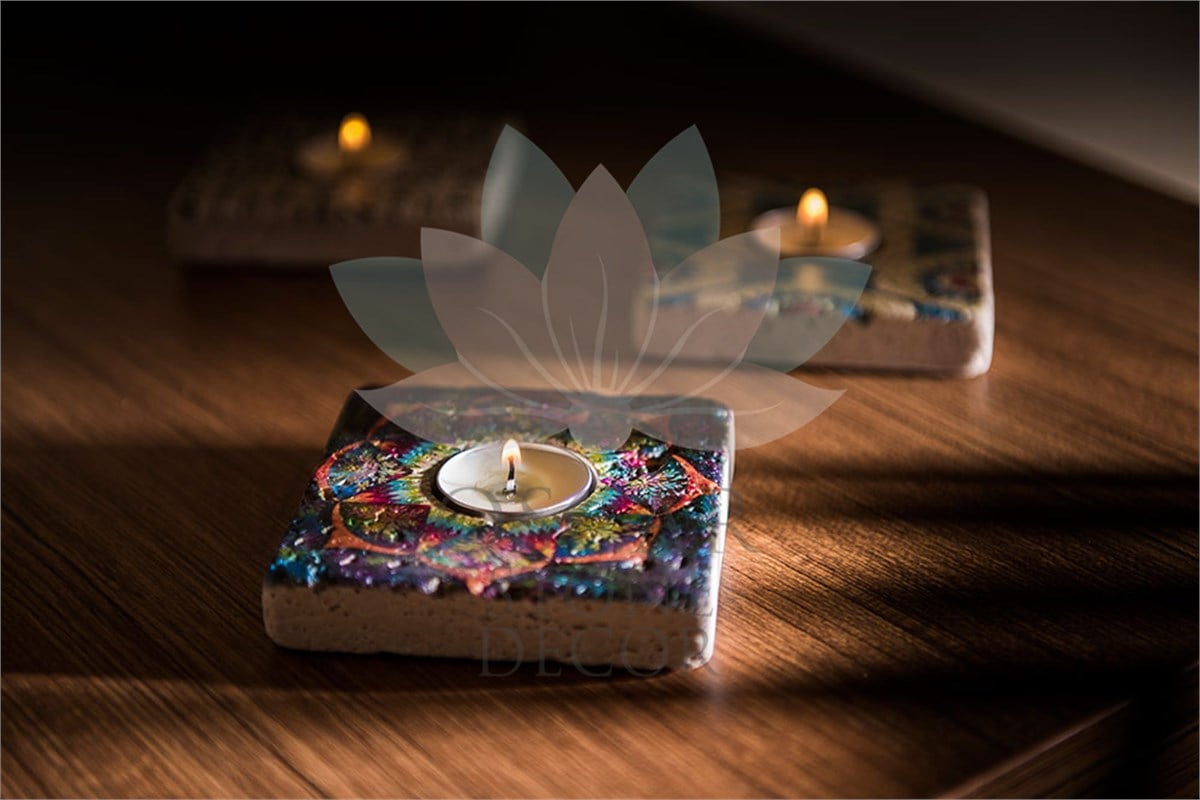 OSCAR STONE DECOR DOĞALTAŞ MUMLUK / ML-019 (CANDLE HOLDER)