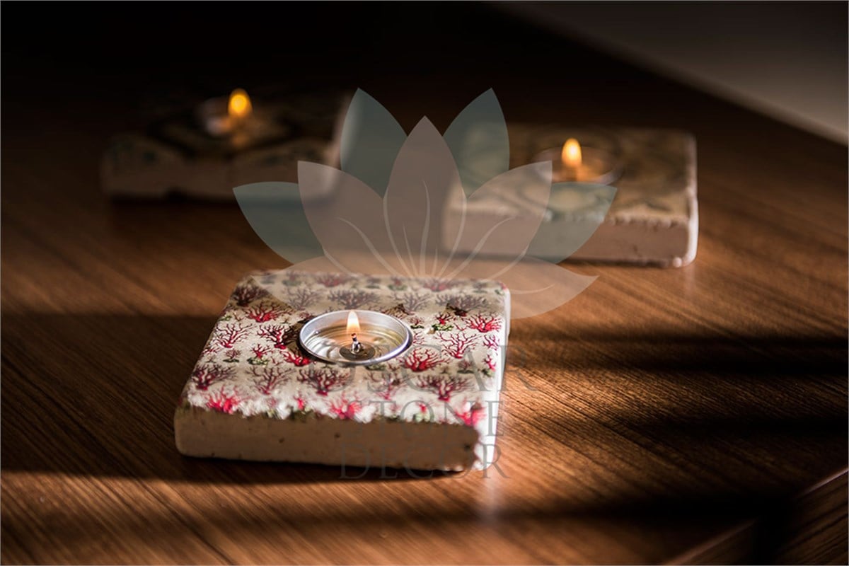 OSCAR STONE DECOR DOĞALTAŞ MUMLUK / ML-028 (CANDLE HOLDER)