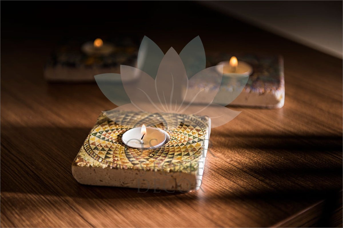 OSCAR STONE DECOR DOĞALTAŞ MUMLUK / ML-022 (CANDLE HOLDER)