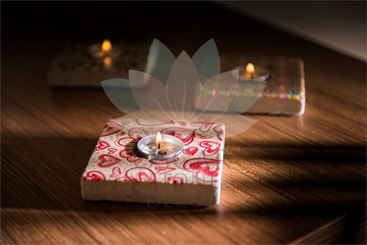 OSCAR STONE DECOR DOĞALTAŞ MUMLUK / ML-025 (CANDLE HOLDER)