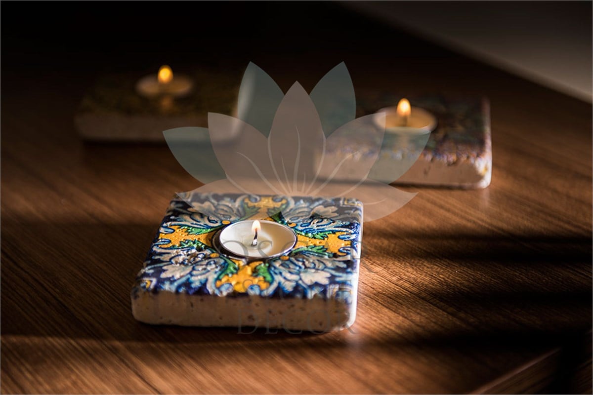 OSCAR STONE DECOR DOĞALTAŞ MUMLUK / ML-021 (CANDLE HOLDER)