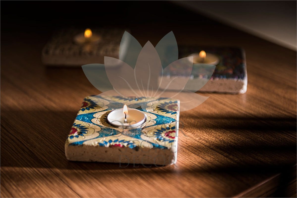 OSCAR STONE DECOR DOĞALTAŞ MUMLUK / ML-020 (CANDLE HOLDER)