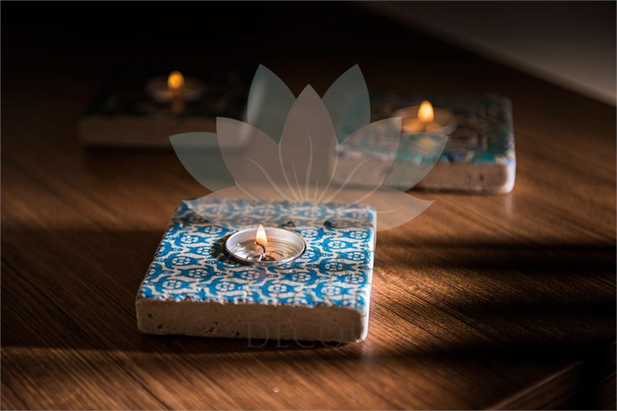 OSCAR STONE DECOR DOĞALTAŞ MUMLUK / ML-027 (CANDLE HOLDER)