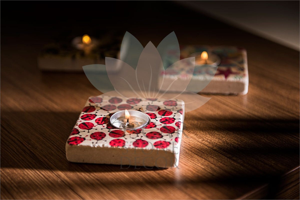 OSCAR STONE DECOR DOĞALTAŞ MUMLUK / ML-034 (CANDLE HOLDER)