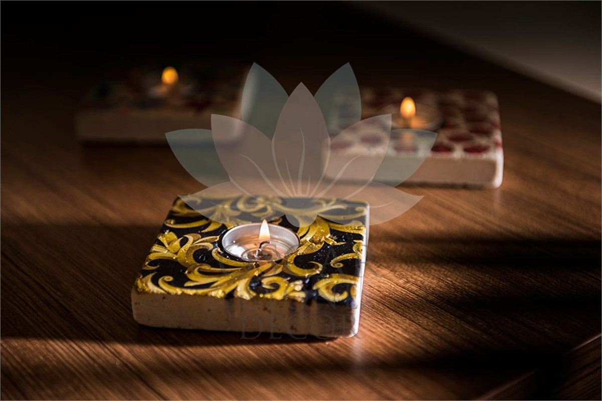 OSCAR STONE DECOR DOĞALTAŞ MUMLUK / ML-031 (CANDLE HOLDER)