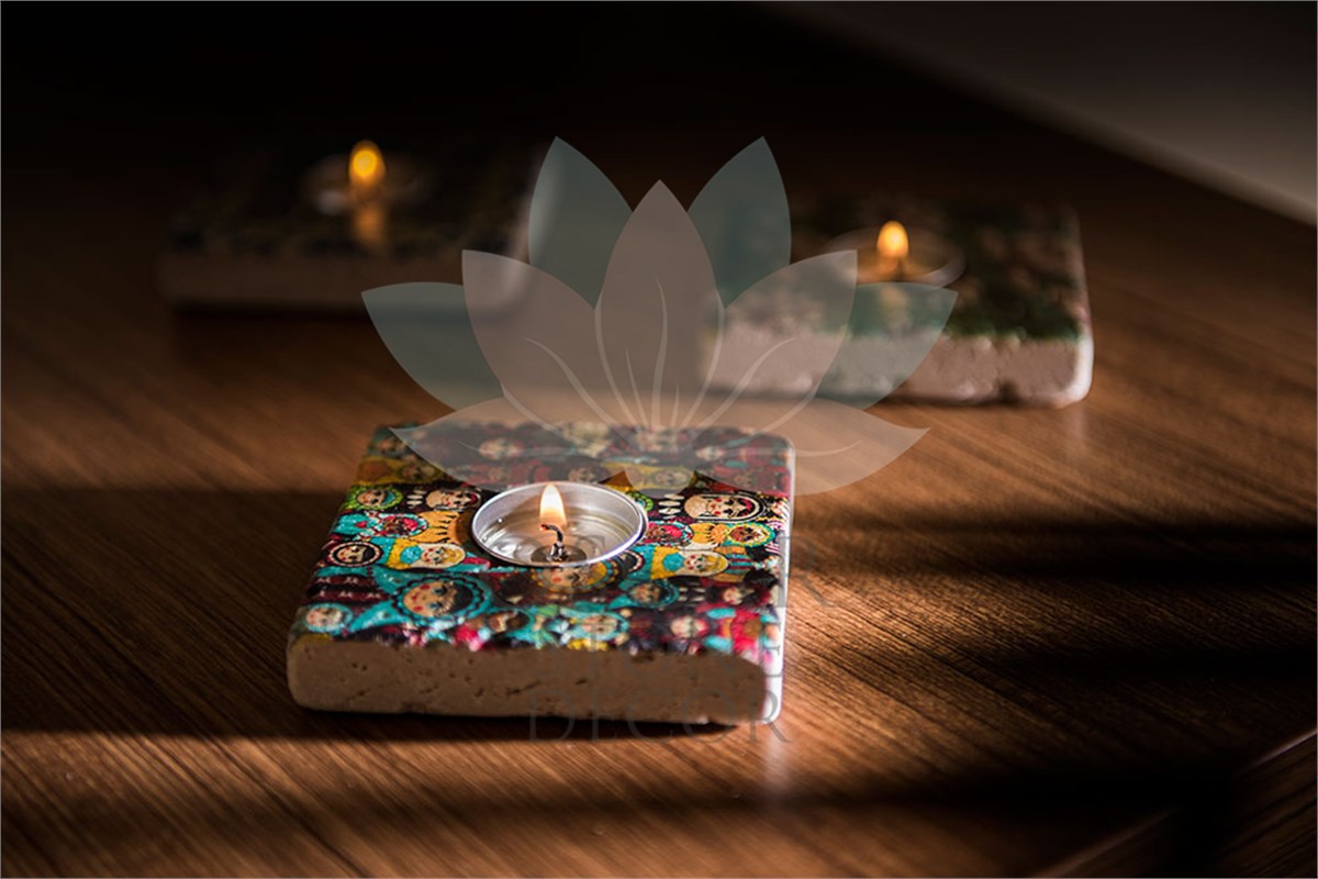 OSCAR STONE DECOR DOĞALTAŞ MUMLUK / ML-032 (CANDLE HOLDER)