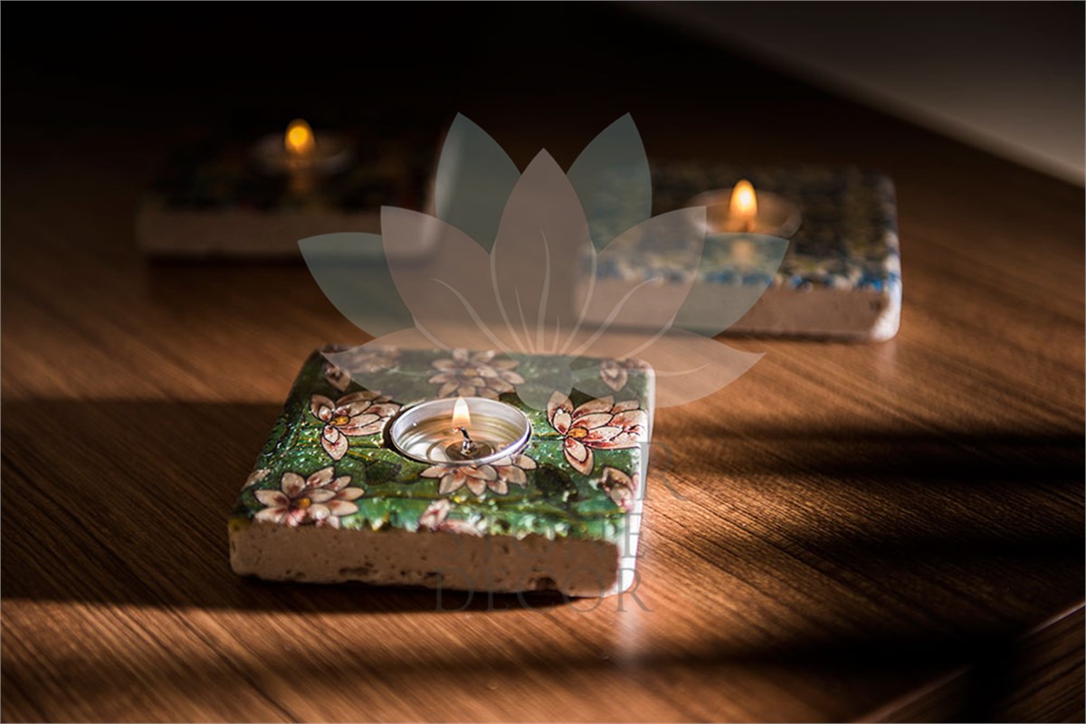 OSCAR STONE DECOR DOĞALTAŞ MUMLUK / ML-036 (CANDLE HOLDER)