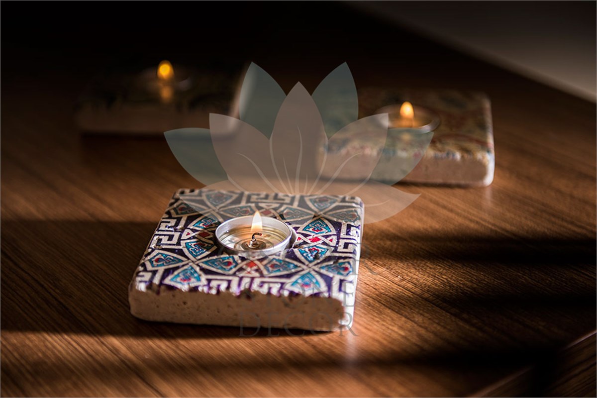 OSCAR STONE DECOR DOĞALTAŞ MUMLUK / ML-038 (CANDLE HOLDER)