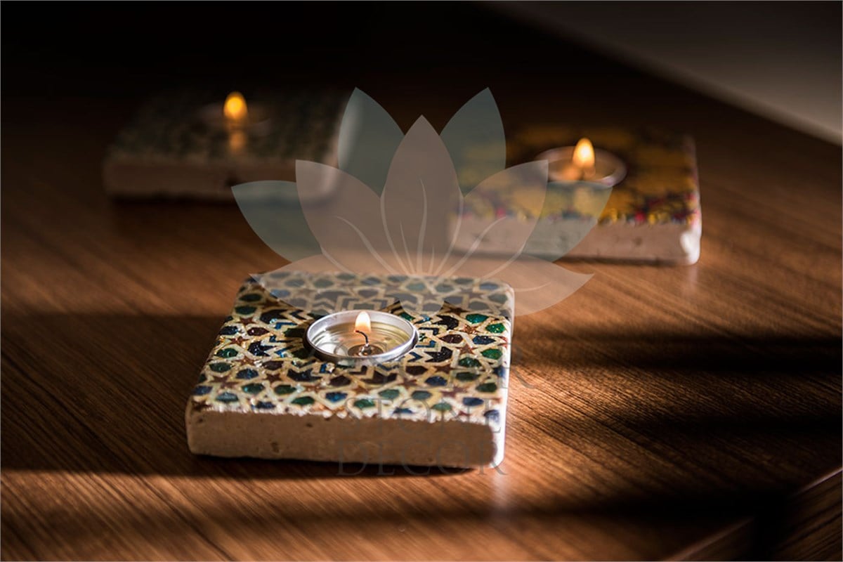 OSCAR STONE DECOR DOĞALTAŞ MUMLUK / ML-044 (CANDLE HOLDER)