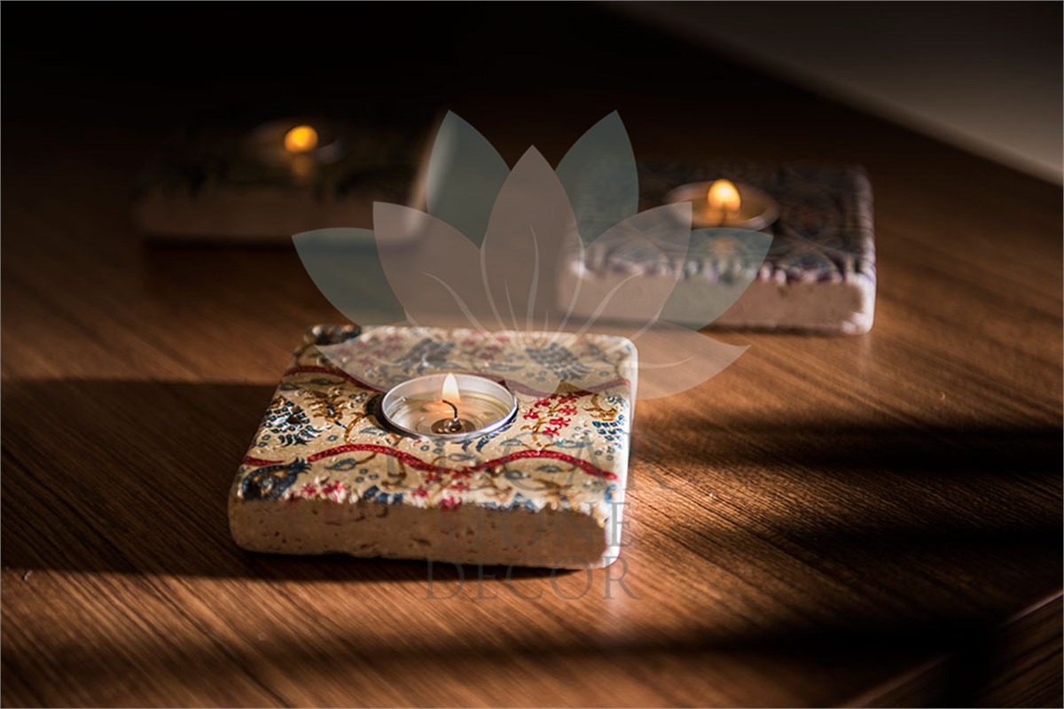 OSCAR STONE DECOR DOĞALTAŞ MUMLUK / ML-042 (CANDLE HOLDER)
