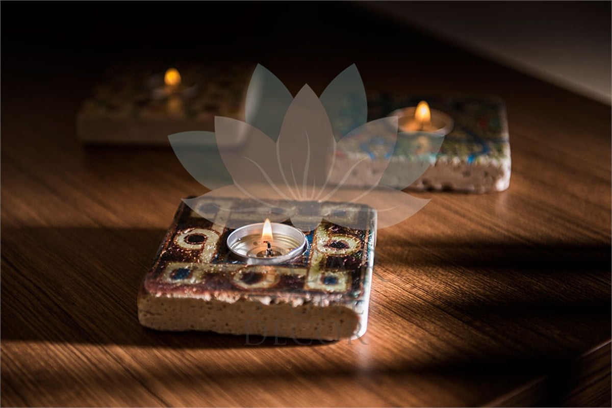 OSCAR STONE DECOR DOĞALTAŞ MUMLUK / ML-041 (CANDLE HOLDER)