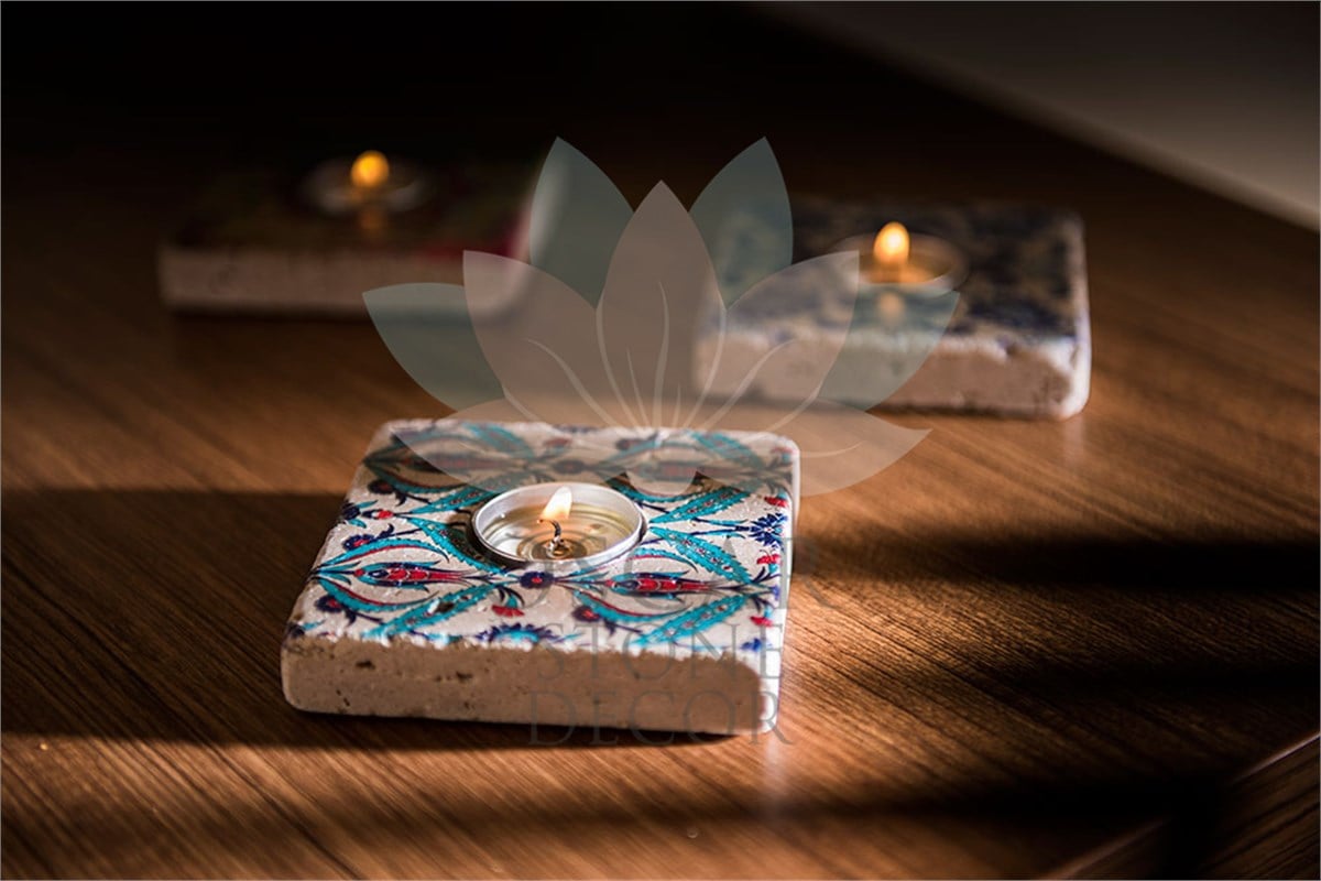 OSCAR STONE DECOR DOĞALTAŞ MUMLUK / ML-046 (CANDLE HOLDER)