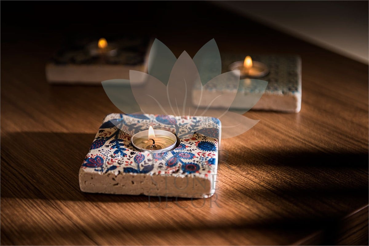 OSCAR STONE DECOR DOĞALTAŞ MUMLUK / ML-050 (CANDLE HOLDER)