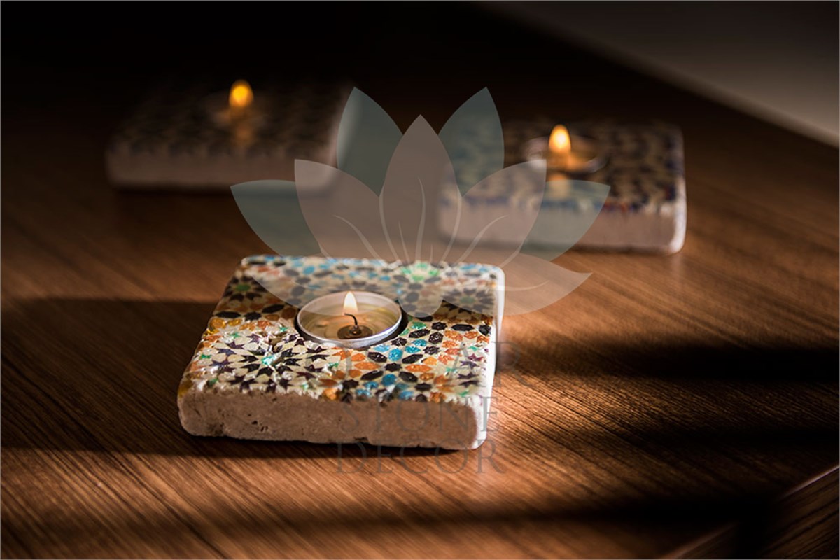 OSCAR STONE DECOR DOĞALTAŞ MUMLUK / ML-051 (CANDLE HOLDER)