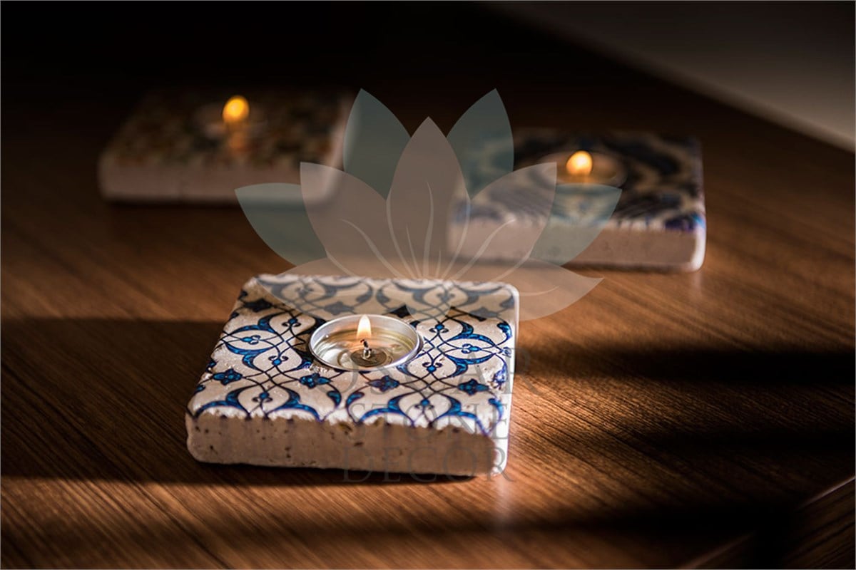 OSCAR STONE DECOR DOĞALTAŞ MUMLUK / ML-053 (CANDLE HOLDER)
