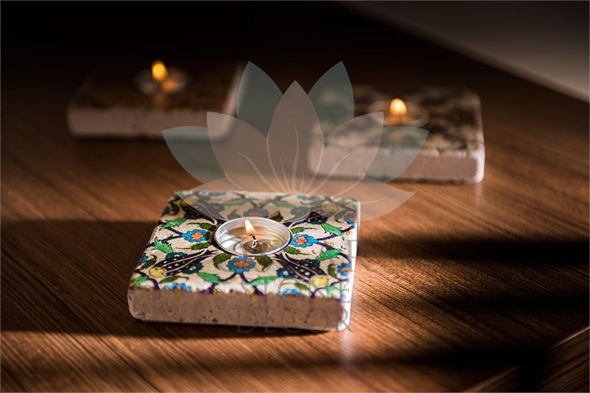 OSCAR STONE DECOR DOĞALTAŞ MUMLUK / ML-056 (CANDLE HOLDER)