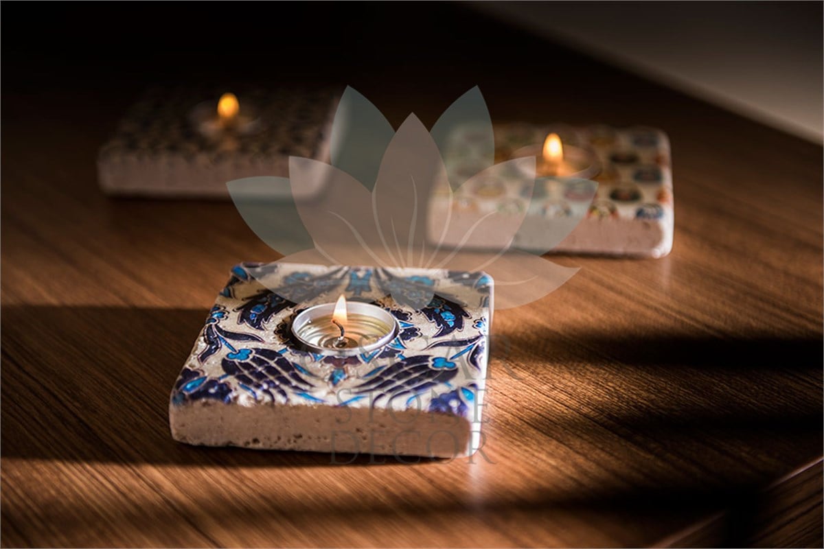 OSCAR STONE DECOR DOĞALTAŞ MUMLUK / ML-063 (CANDLE HOLDER)