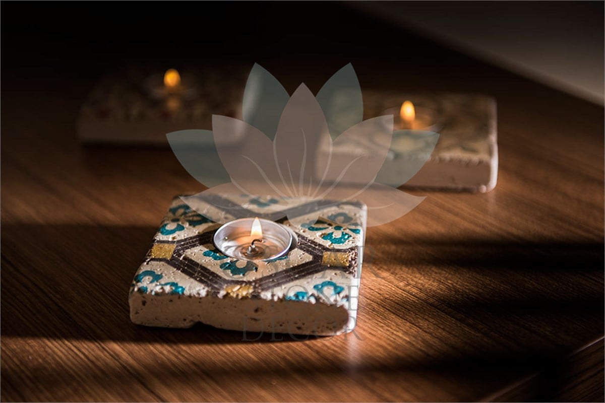 OSCAR STONE DECOR DOĞALTAŞ MUMLUK / ML-064 (CANDLE HOLDER)
