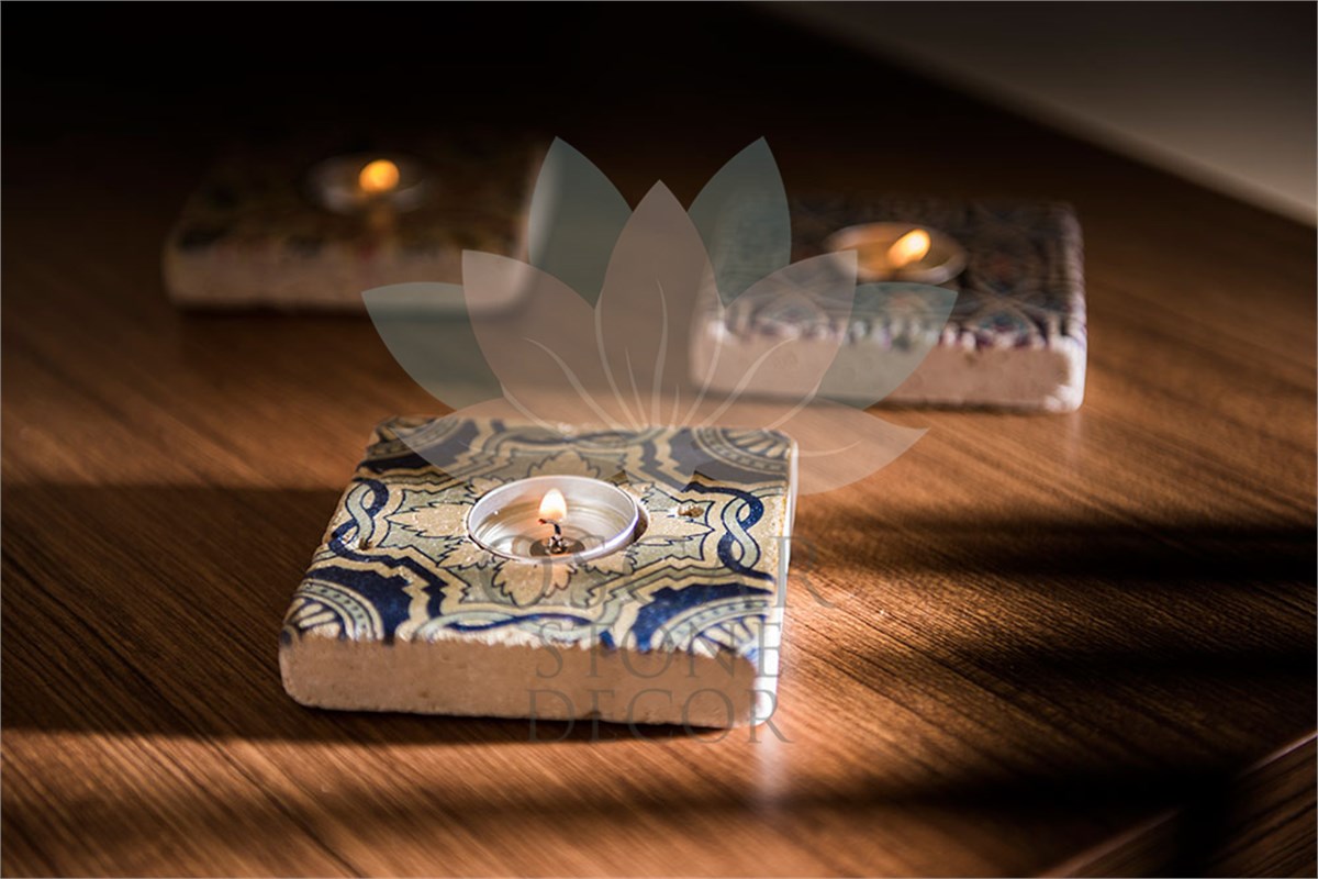 OSCAR STONE DECOR DOĞALTAŞ MUMLUK / ML-065 (CANDLE HOLDER)