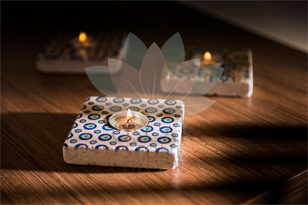 OSCAR STONE DECOR DOĞALTAŞ MUMLUK / ML-067 (CANDLE HOLDER)