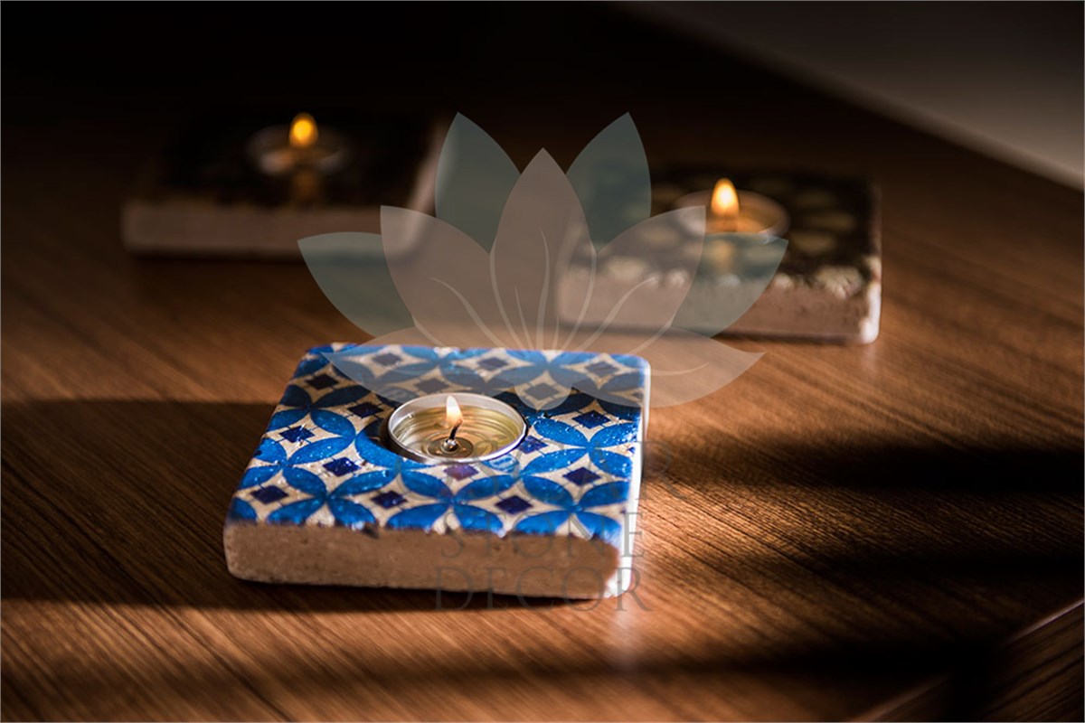 OSCAR STONE DECOR DOĞALTAŞ MUMLUK / ML-076 (CANDLE HOLDER)